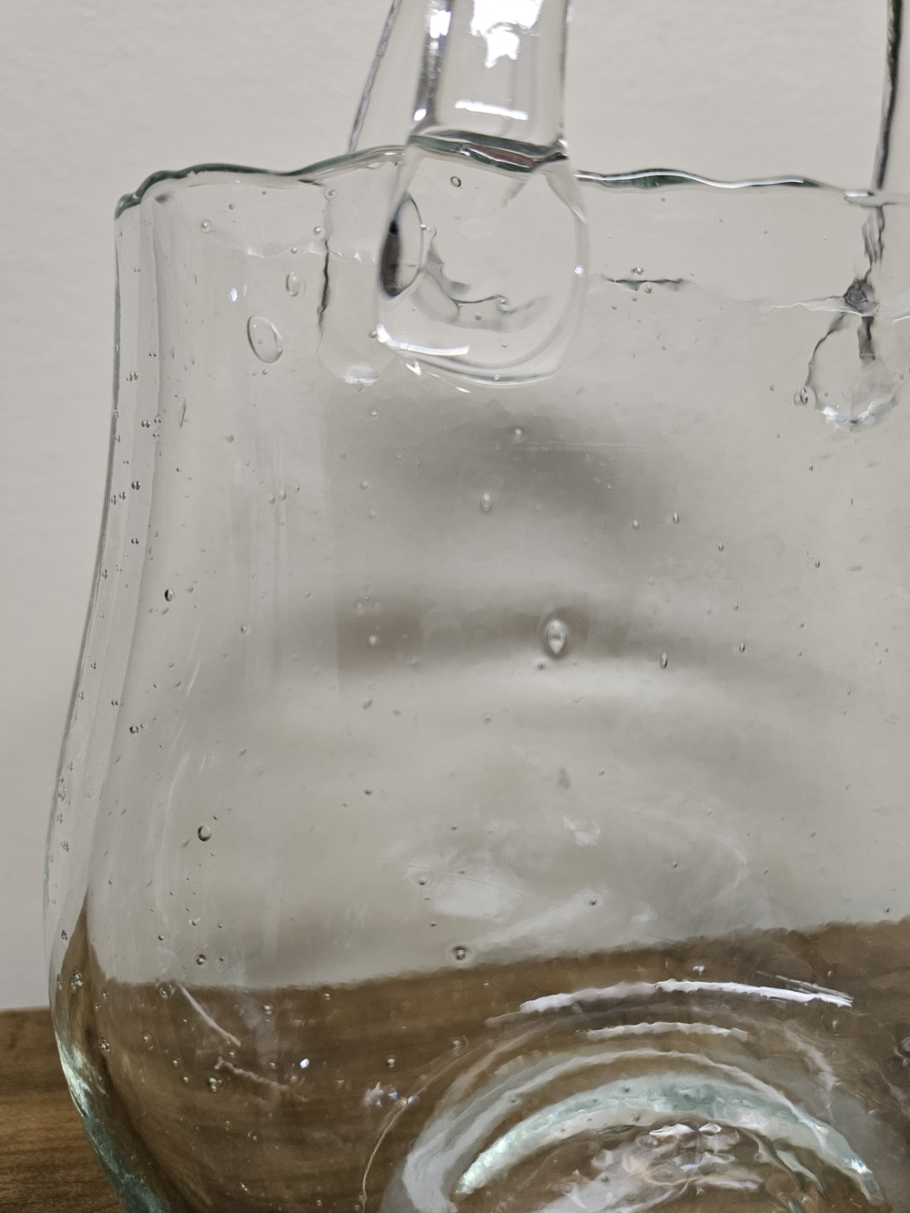 Bubble Glass Handbag Purse Vase - Transparent - Picture 8 of 10